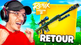 Je DÉCOUVRE le CHAPITRE 2 REMIX sur FORTNITE  Enfin le retour du sniper [upl. by Siro711]