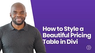 How to Style a Beautiful Pricing Table in Divi [upl. by Viehmann]