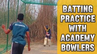 batting practice session with academy bowlers netpractice battingpractice batting youtubevideos [upl. by Laural]