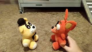 Foxy Vs Golden Freddy  FNAF plush [upl. by Annia]