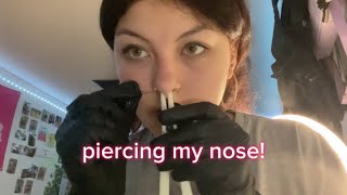 piercing my nose vlog [upl. by Lalittah]