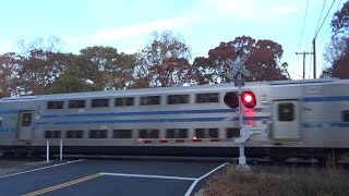 LIRR 5004 Double Decker to Babylon  Old Stump Rd Crossing  Brookhaven NY [upl. by Ecnerrat122]