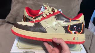 A Bathing Ape Bape Sta Low Kanye West College Dropout Replica Review [upl. by Wilmott]