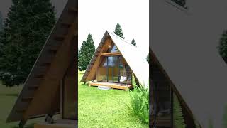 19 x 14 Modern A frame cabin tour  1 Bedroom [upl. by Jerol]