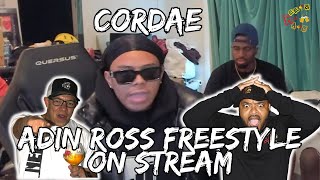 JUICE SKILLS RUBBING OFF ON CORDAE  Cordae amp Adin Ross FREESTYLE on Stream Reaction [upl. by Youngran]