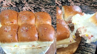 बिना ओवन कढ़ाई में बनाएं क्रिस्पी टेस्टी चीज पाव cheese pav RecipeCrispy cheesy pav Street style [upl. by Dorri]