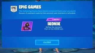 EPIC GAMES IS REMOVING THE IKONIK SKIN FROM YOUR ACCOUNT [upl. by Panaggio]