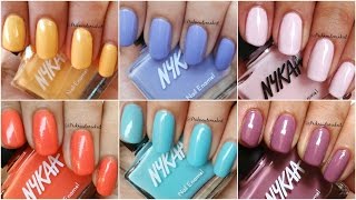 Nykaa  Pastel nail enamel  spring collection  swatch review and unboxing quotbrokenquot [upl. by Sanfo395]