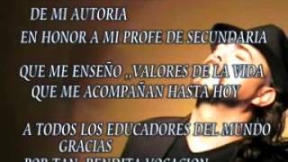 canción al maestro que grande tu vida de maestro [upl. by Aieken642]