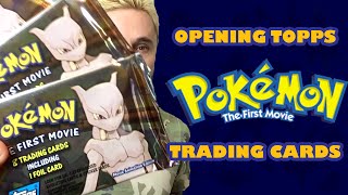 Opening 3 Packs of Topps quotPokémon The First Moviequot Trading Cards [upl. by Dyal390]