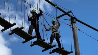 Go ape haigh woodland park adventures high ropes experience woodland goape adventure [upl. by Prosperus]