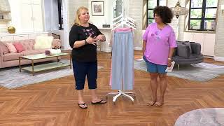 Quacker Factory Stretch Seersucker Wide Leg Pant on QVC [upl. by Cyrus]