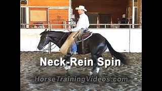 How To Spin A Horse Using A NeckRein amp Curb Bit  Horse Training Reining Cutting Rein Cow Horse [upl. by Edith]