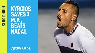 Highlights Kyrgios Beats Nadal In Thriller At Acapulco 2019 [upl. by Adnylem476]