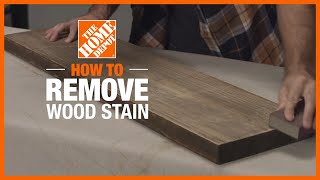 How to Remove Wood Stain  Simple Wood Projects  The Home Depot [upl. by Ozkum]