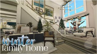 Bloxburg  Winter Family Home  Roblox  House Build [upl. by Enyalb]