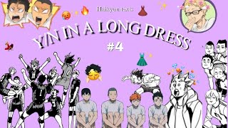 Haikyuu characters reacting to YN in a long elegant dress 👗 ✨ Haikyuu x yn 💌 [upl. by Wilone]