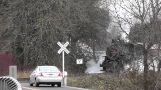 282 15 CCampC Ry Steam Locomotive Crossing Trestle Bridge [upl. by Ecnahc391]