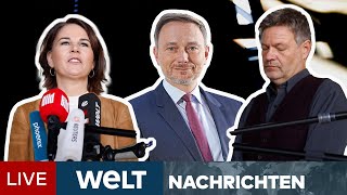 DREIERGESPRÄCH MIT SPD FDP nimmt Vorschlag der Grünen an  Start am Donnerstag  WELT Newsstream [upl. by Alyehc455]