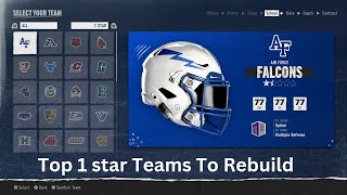 Watch Now Updated Best 1 Star Teams To Rebuild In CFB 25 Dynasty Mode [upl. by Edijabab]