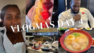 Vlogmas 2024  Day 4  Revolving Sushi  HMart for Tang Hulu  Anniversary Date [upl. by Shishko]