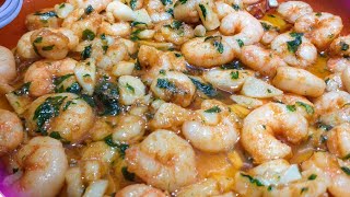 Gambas al Ajillo  Gambas al ajillo con colchón de patatas  Recetas en menos de 3 minutos [upl. by Anum]