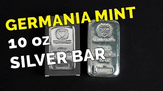 10 oz Germania Mint Silver Bar Review [upl. by Leirad]