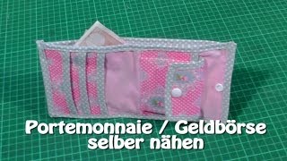 PORTEMONNAIE  GELDBÖRSE SELBER NÄHEN I DIY  Nähen für Anfänger I Tutorial [upl. by Marybella]