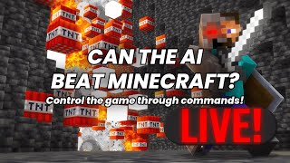 Help the AI beat Minecraft Interactive Minecraft Stream [upl. by Adnol246]