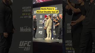 DUSTIN POIRIER amp MICHAEL CHANDLER FACE OFF [upl. by Marko167]