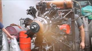 Sternmotor Radial engine Salmson AD9 1926 Start [upl. by Calvinna]