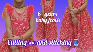 beautiful baby frock cutting and stitchingcoding work netstitchingfashion subscribe baby frock [upl. by Ayt]