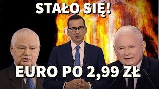 Kurs euro po 299 zł Załamanie kursu euro jest blisko [upl. by Analat]