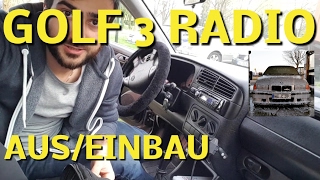 Golf 3 radio einbauen modernes ausbauen wechseln autoradio iso radio change new vw [upl. by Nevuer83]