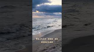 Baltic sea at sunrise 🇵🇱 travelvideo shortvideo poland shorts sea [upl. by Ahseuqram]