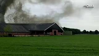 Grote brand in Haaksbergen meerdere korpsen opgeroepen [upl. by Adeys688]