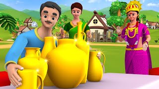 Greedy Farmer and Gold Hindi Story  लालची किसान और सोना हिन्दी कहानी  Short Stories  Maa Maa TV [upl. by Ennairak]