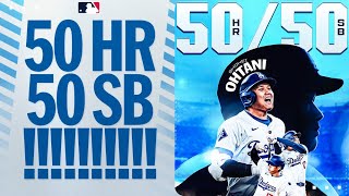 5050 Shohei Ohtani makes history with the FIRSTEVER 50HR50SB SEASON  大谷翔平ハイライト [upl. by Hengel693]