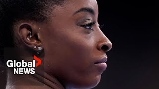 Olympics 2024 Simone Biles’ return draws Alist celebrity crowd in Paris [upl. by Suinotna]