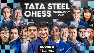 Tata Steel Chess 2024 Round 6  Pragg Gukesh Vidit Anish  Live Commentary by Amruta [upl. by Tacklind]