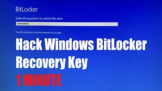 Unlock Turn off and Bypass the Windows BitLocker in ONE MINUTE  If You are WELL PREPARED [upl. by Aivatra81]