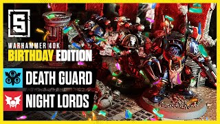 Death Guard vs Night Lords  Warhammer 40k LIVE [upl. by Hiro367]