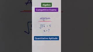 Algebra  Quantitative AptitudeRRBIBPSBank POSBIGMATshortsmathsmathstricksforyoualgebra [upl. by Gwendolin]