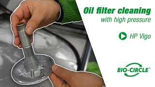 High Pressure Parts Cleaner ► Oil filter cleaning demonstration  BioCircle [upl. by Bloom]