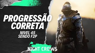 NIGHT CROWS  PROGRESSÃO DO NÍVEL 40 AO 45 SENDO F2P [upl. by Acinok310]