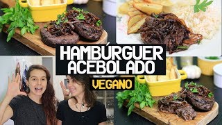 HAMBÚRGUER DE FEIJÃO ACEBOLADO  VEGANO  CROCANTE POR FORA MACIO POR DENTRO  TNM Vegg [upl. by Ursala]