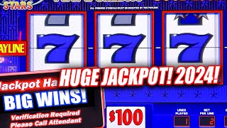 WOW THIS WAS INSANE HIGH LIMIT ROOM SLOTS ★ TRIPLE STARS JACKPOT WIN [upl. by Ardnat]