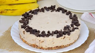 Tarta fría de plátano y chocolate ¡Tarta sin horno fácil y deliciosa [upl. by Laughton]