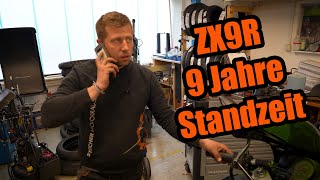 Kawasaki ZX9R hat 9 Jahre Standzeit  Jan nutzt Telefonjoker für Diagnose [upl. by Ayardna692]