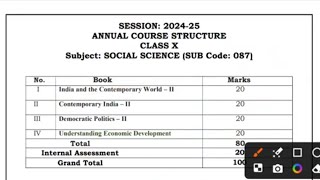 class 10 social science syllabus 202425social science class 10 syllabus 2024class 10 sst syllabus [upl. by Houghton]